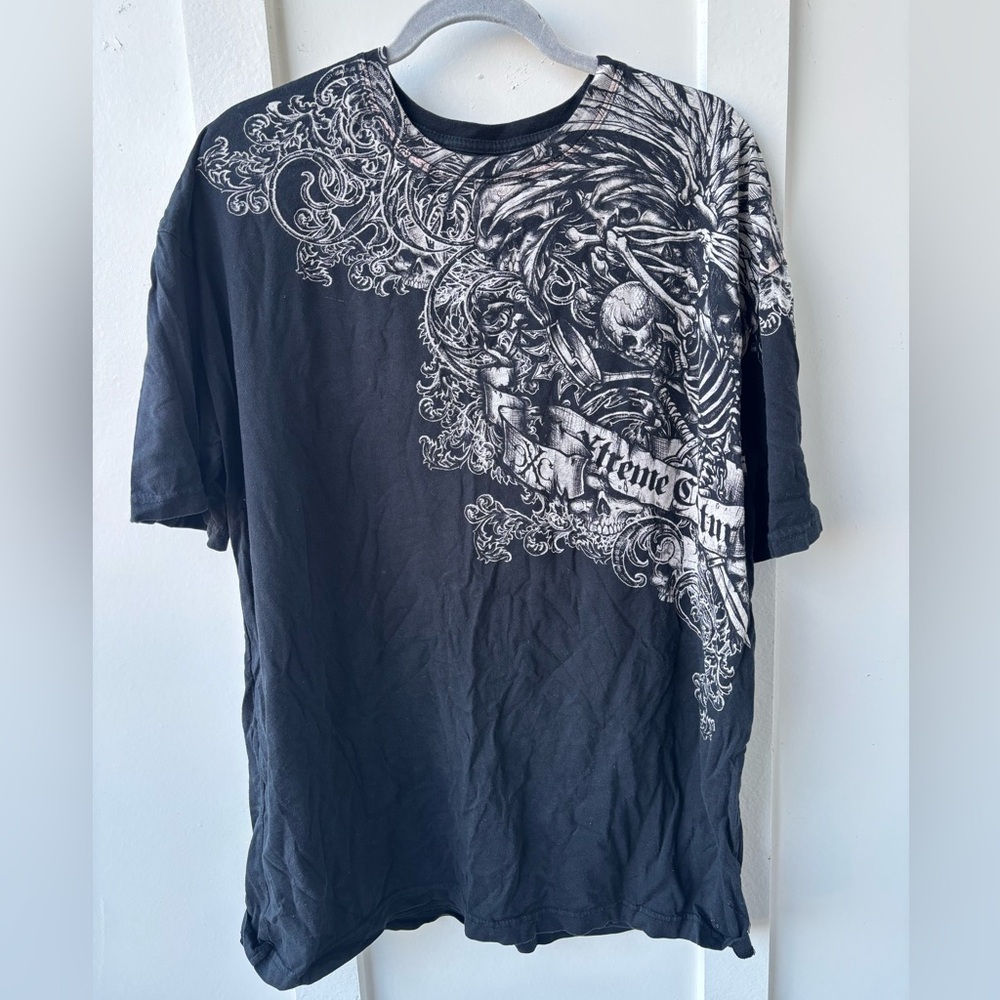Xtreme Couture Vintage Black & White Graphic T-shirt